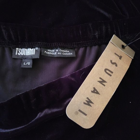 Vintage Evening Velvet Long Skirt Gothic Steampunk Black Size Large - Picture 8 of 9